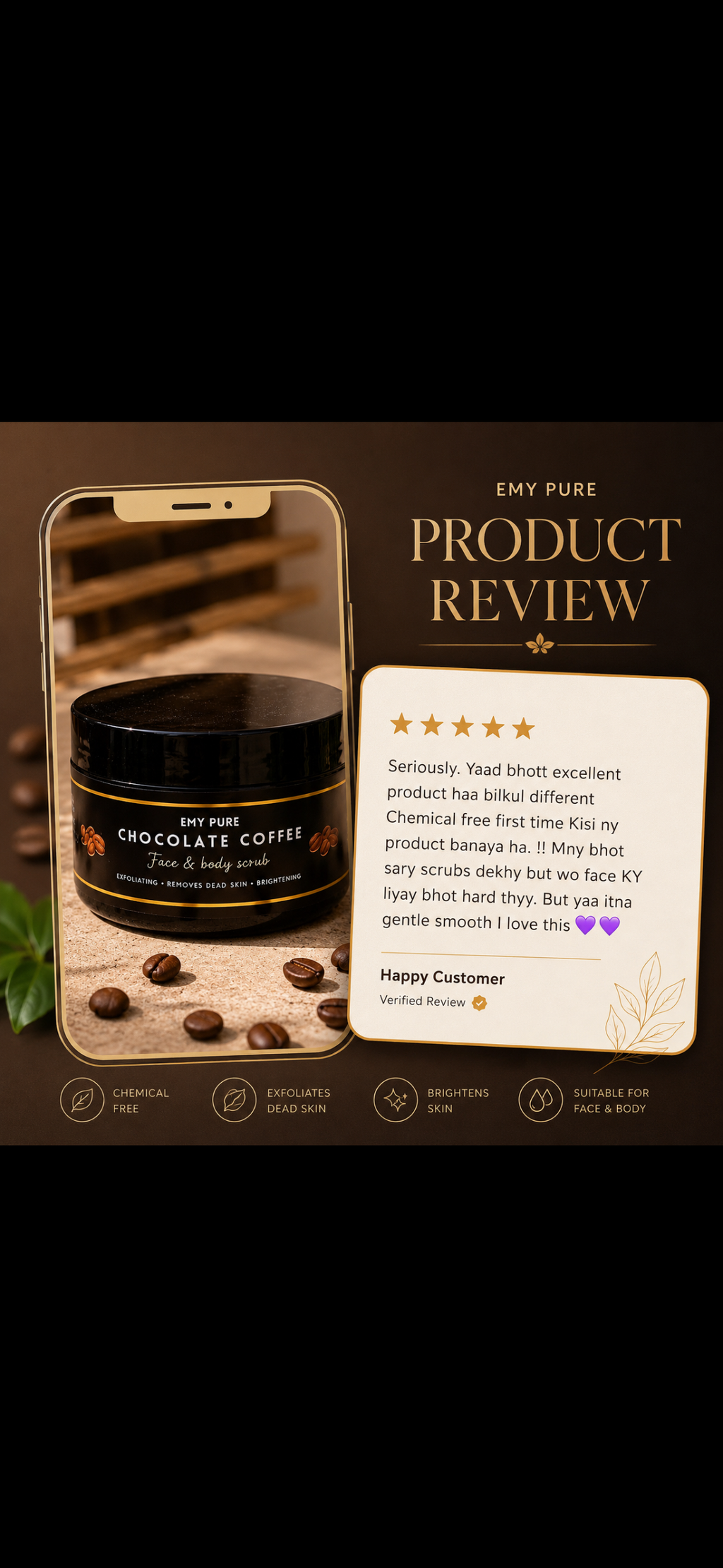 Chocolate coffee scrub (400) grams