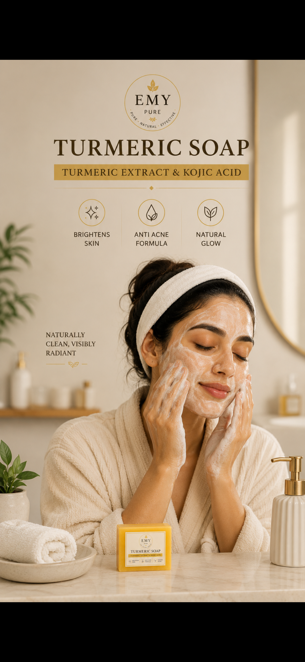 Turmeric soap with kojic acid