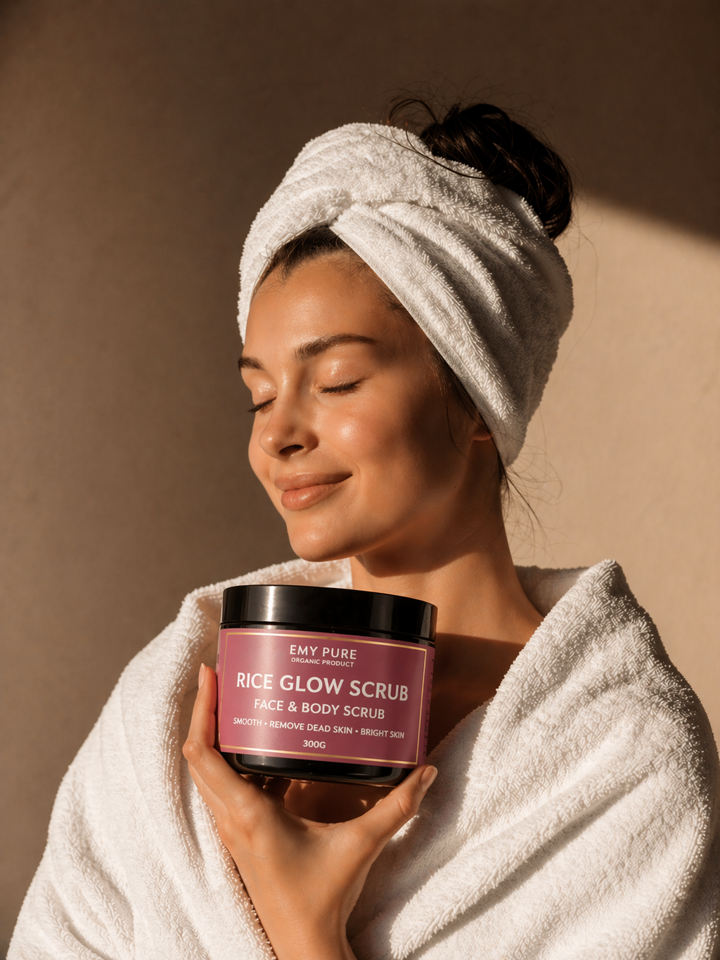 Rice glow face and body scrub(300)gram